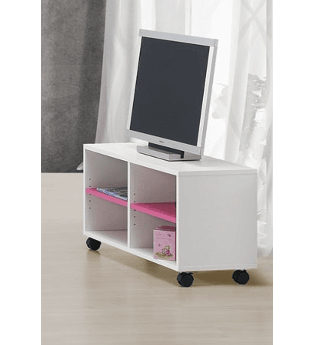 Base TV Play Branco Rosa