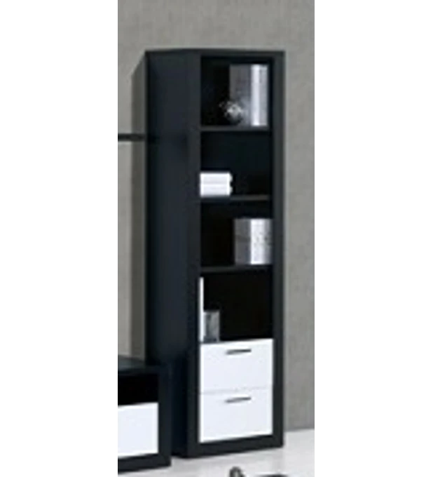 Estante com Gavetas Bali Preto e Branco