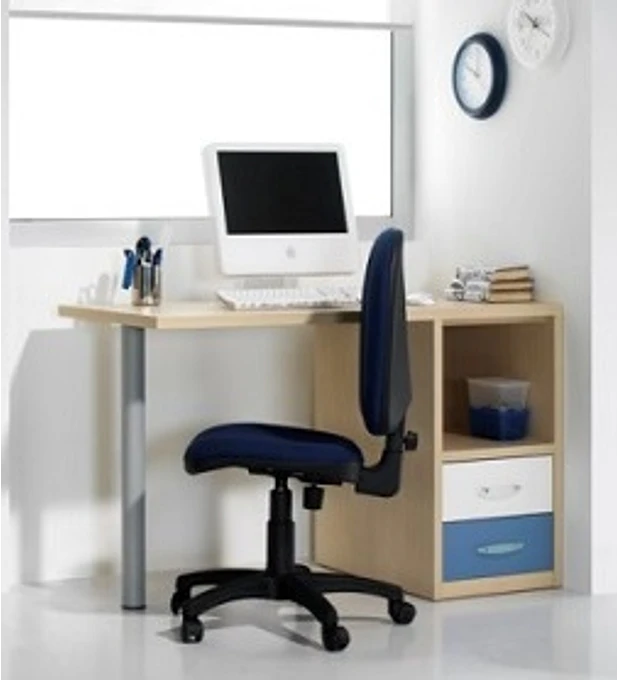 Secretária Kids Maple Azul Branco