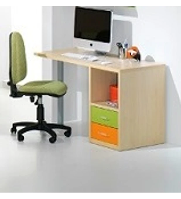 Secretária Kids Maple Laranja Verde