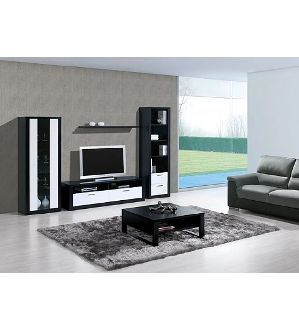 Sala de Estar Completa Bali Preto e Branco