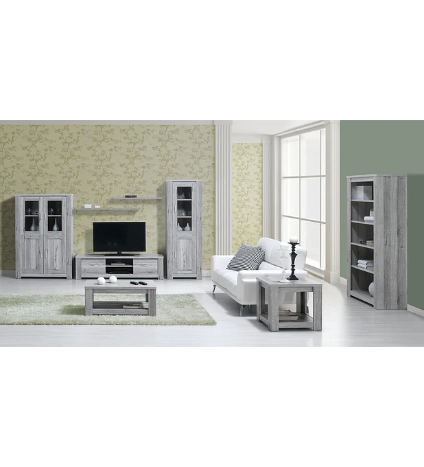 Sala de Estar Completa Florença Cinza Rústico