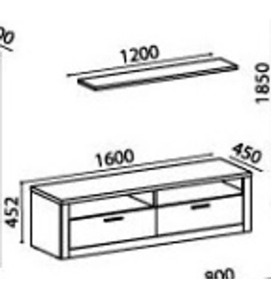 Base TV Bali Preto e Branco