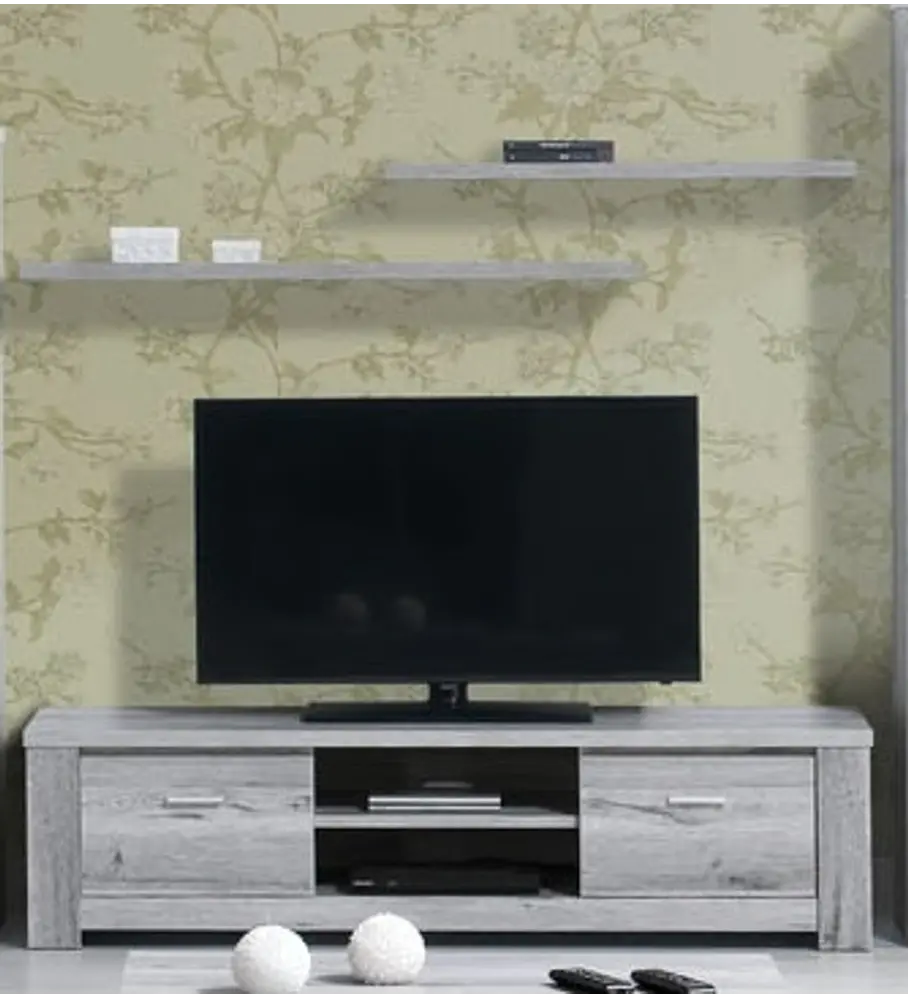 Base TV Florença Cinza Rústico