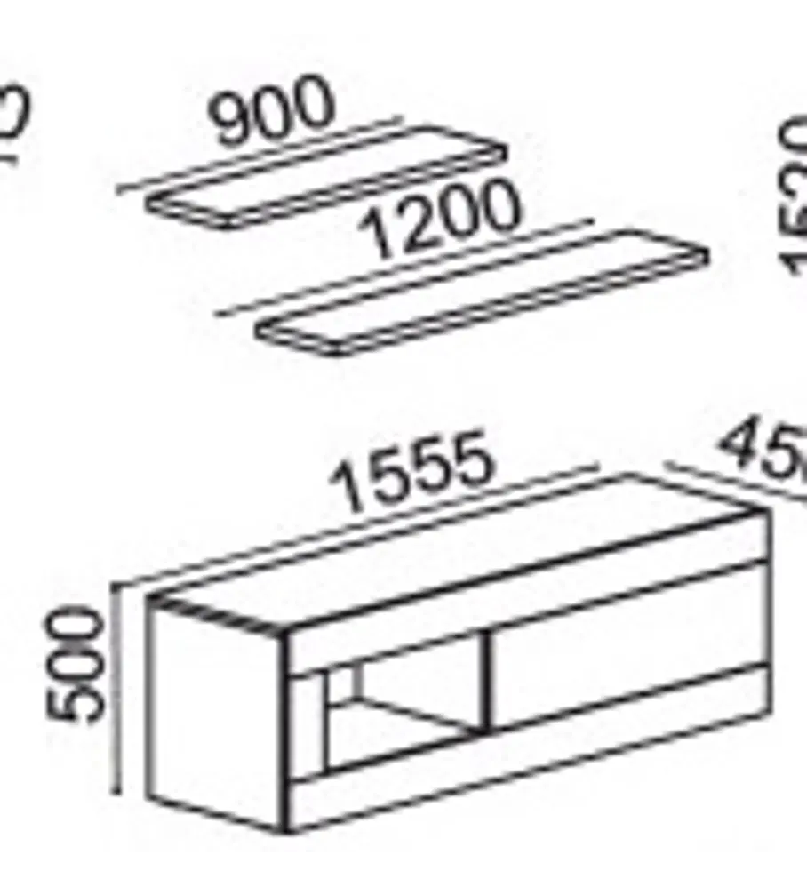 Base TV Madrid Carvalho Branco 155cm