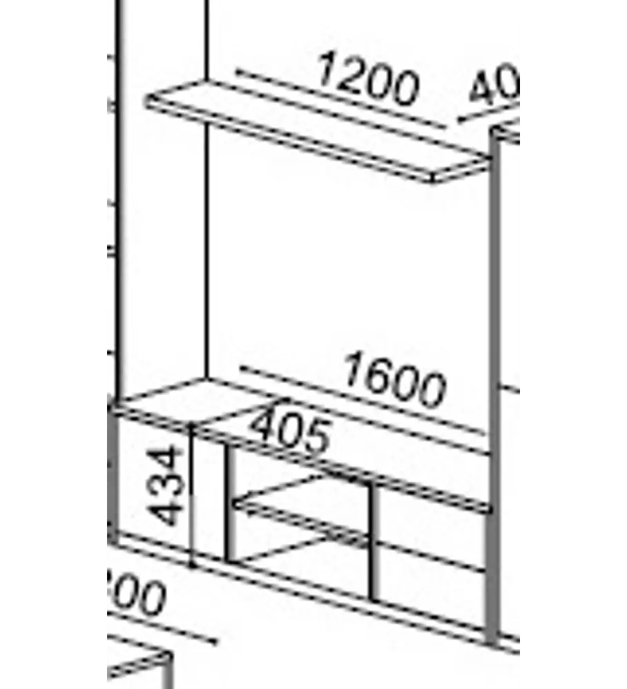 Base TV Olimpo Preto 160cm