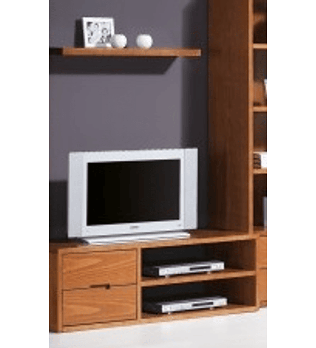 Base TV Tróia Pinho Escurecido 130cm