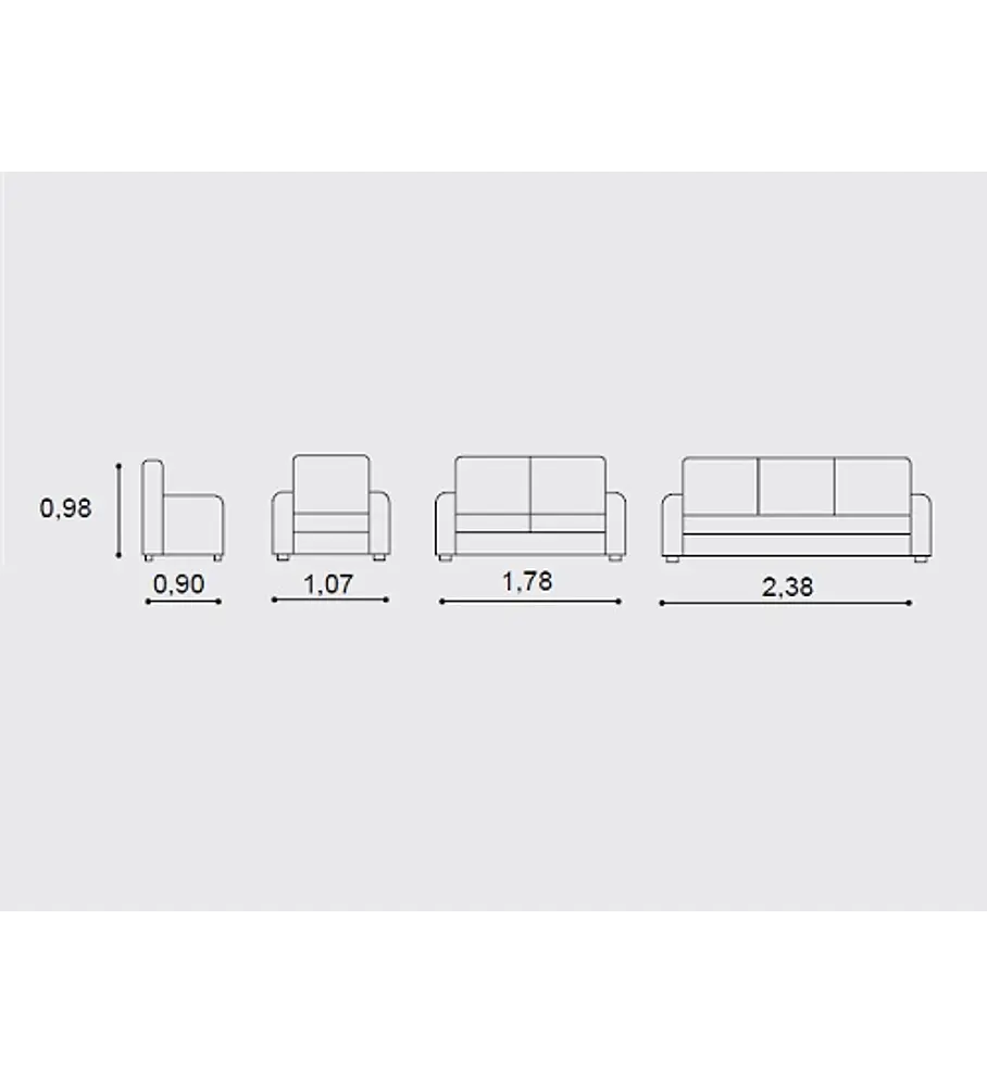 Sofá Raquel 2 Lugares