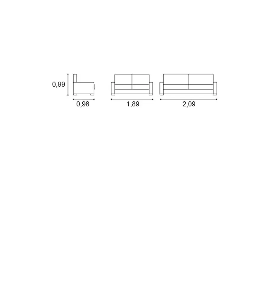 Sofá Sheryl 3 Lugares