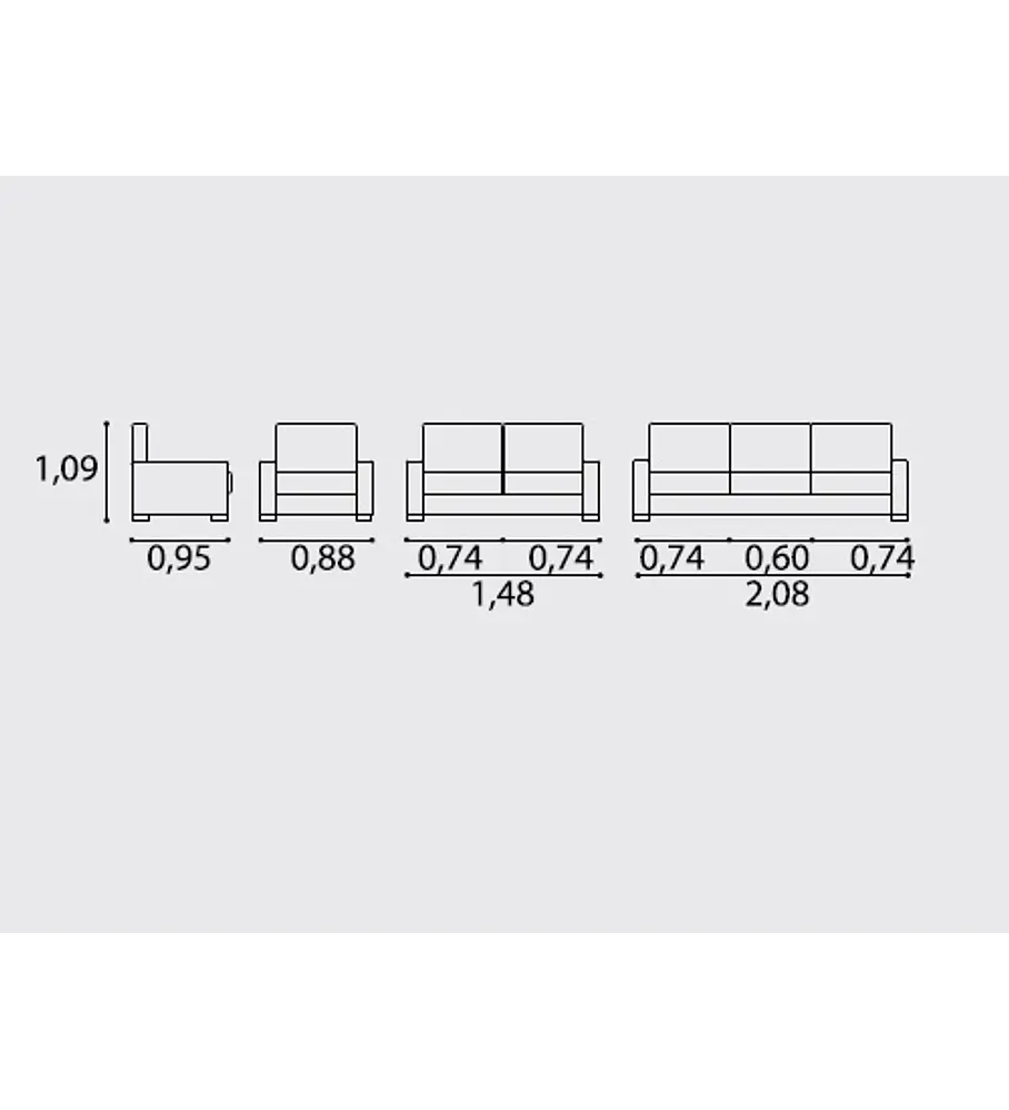 Sofá Vagner 3 Lugares