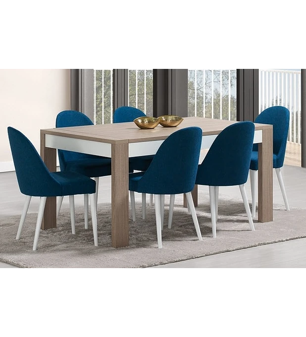 Mesa Sala 1 Topo Madrid Nogal Branco