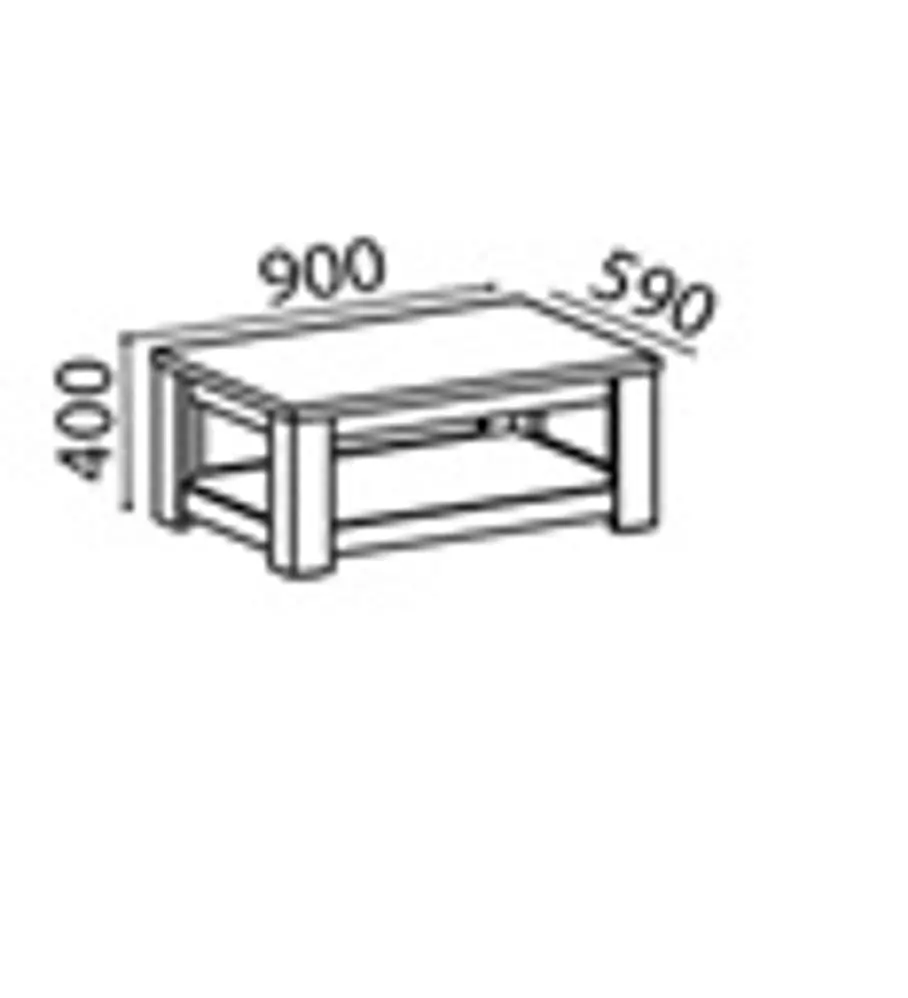 Mesa Centro Florença Cinza Rústico