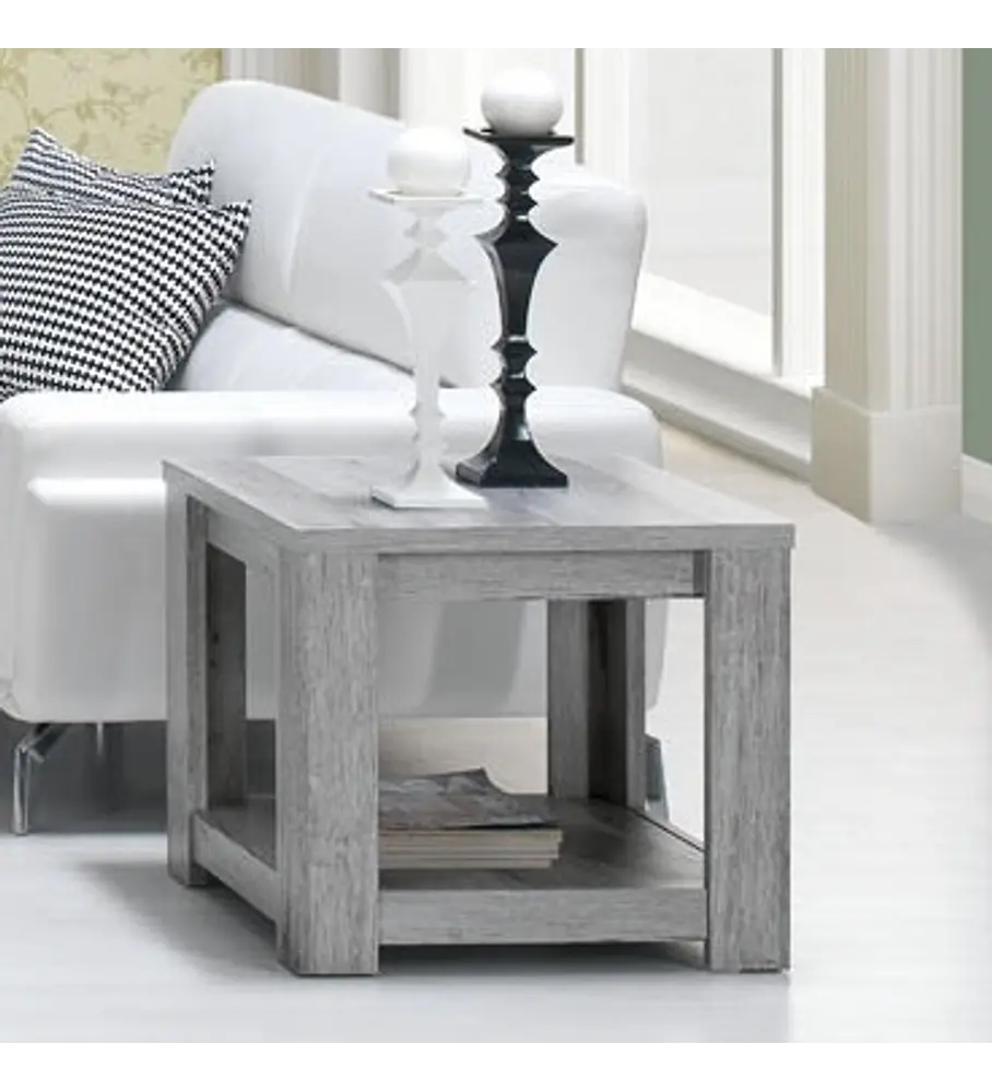 Mesa Apoio Florença Cinza Rústico