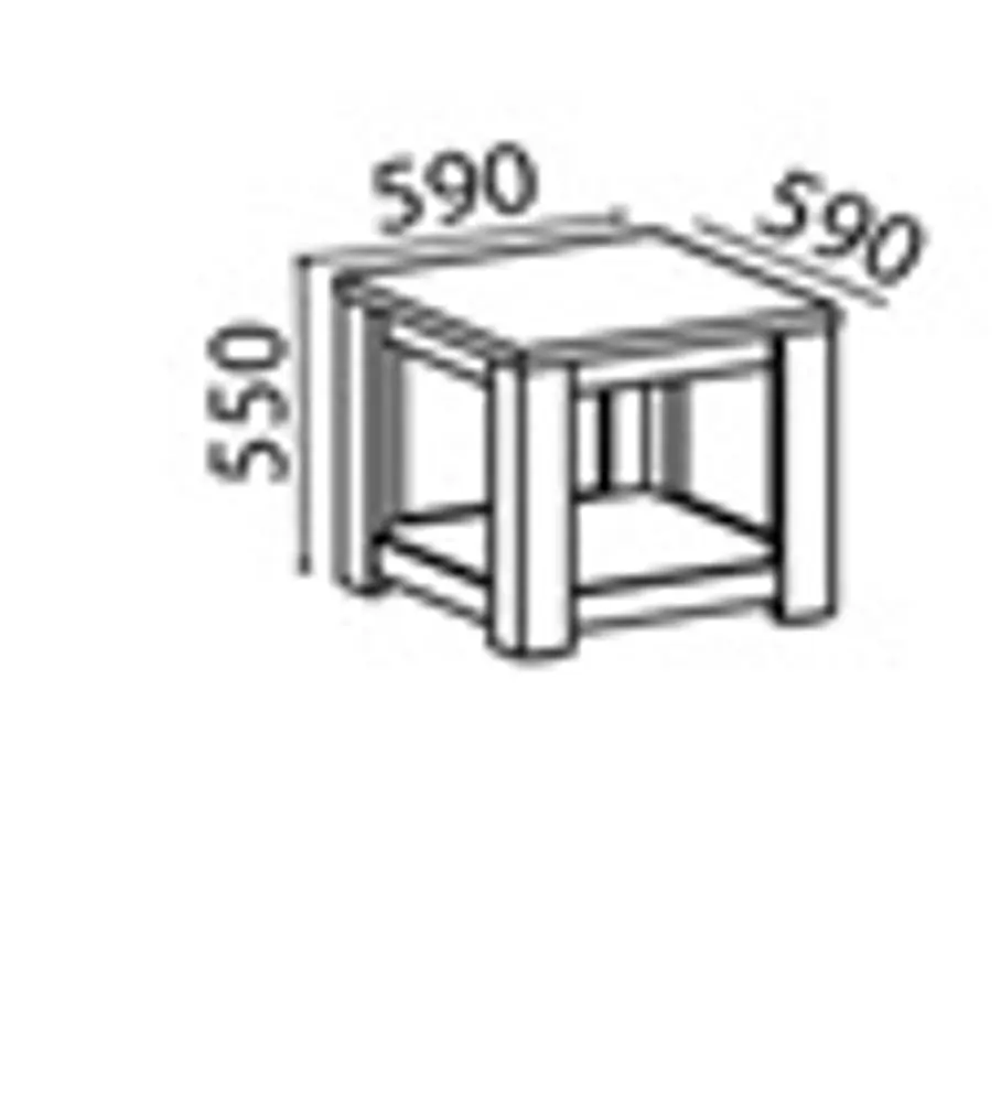 Mesa Apoio Florença Cinza Rústico