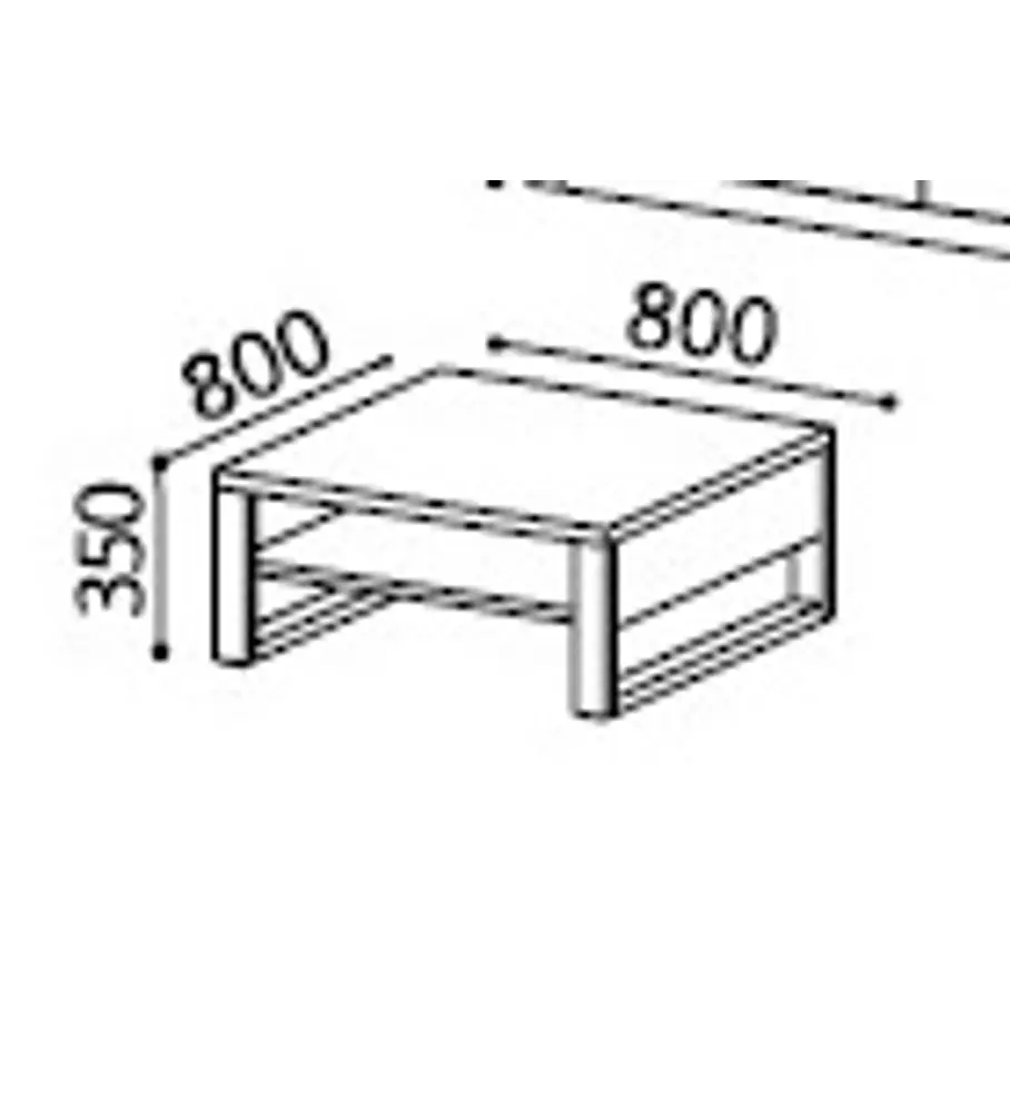 Mesa Centro Quadrada Bali Preto