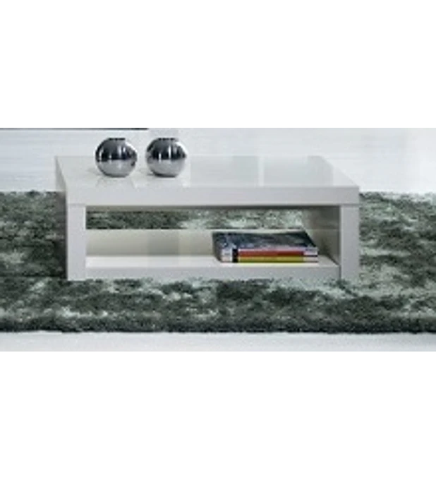 Mesa Centro Rectangular Baviera Branco Madeira