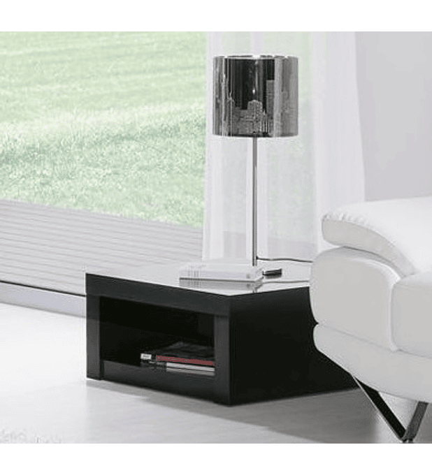 Mesa Apoio Quadrada Baviera Preto