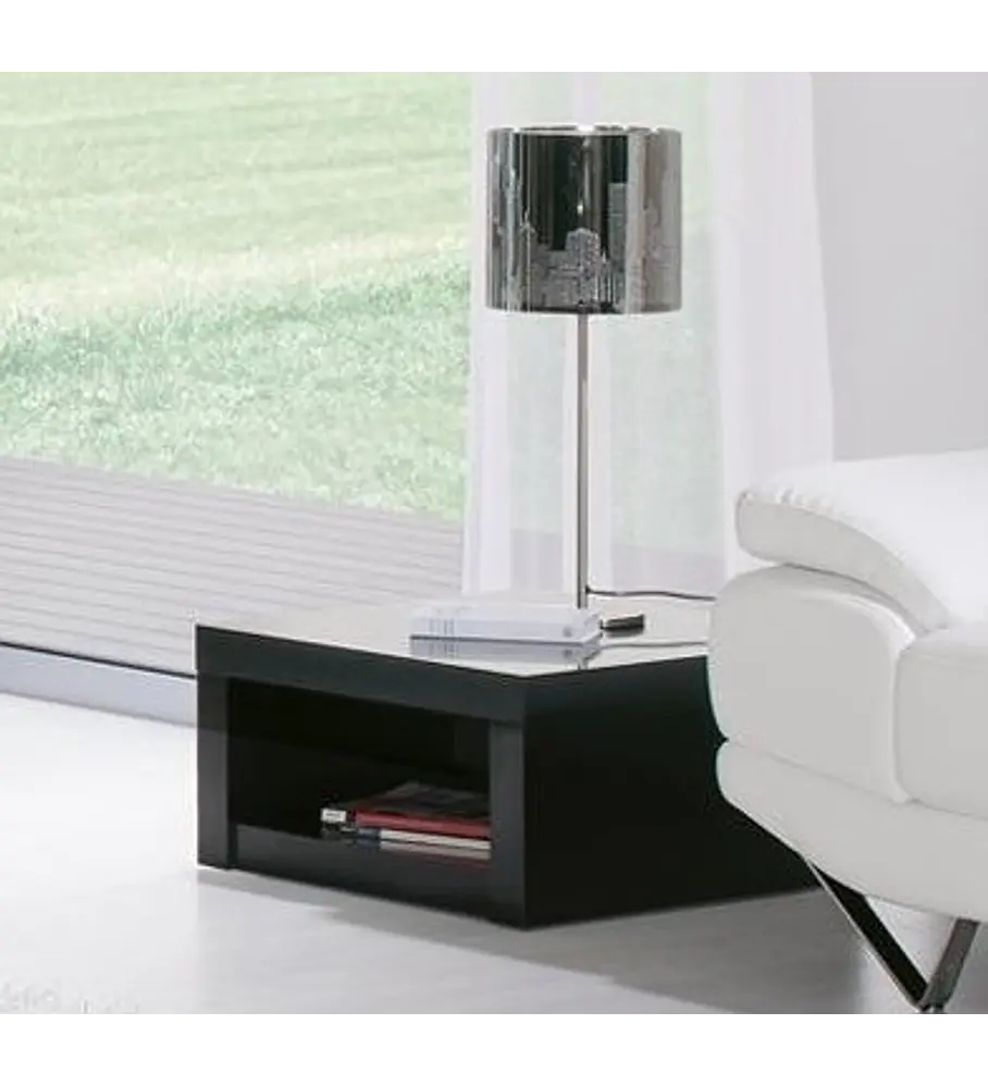 Mesa Apoio Quadrada Baviera Preto