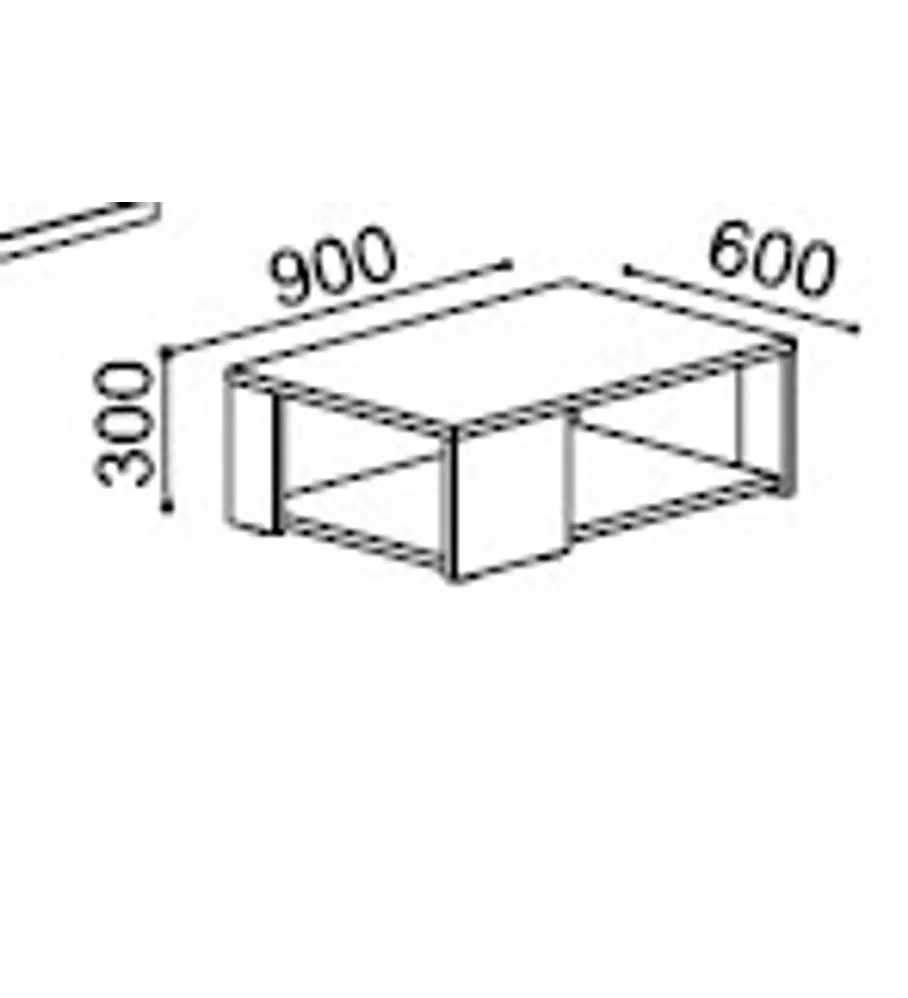 Mesa Centro Rectangular Olimpo Preto