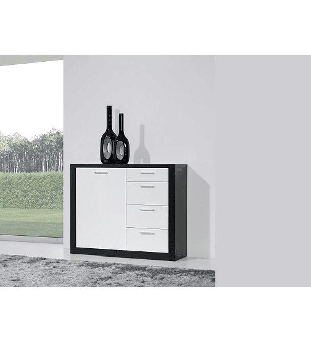 Sapateira Bali Preto e Branco