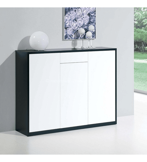 Sapateira Olimpo Preto e Branco