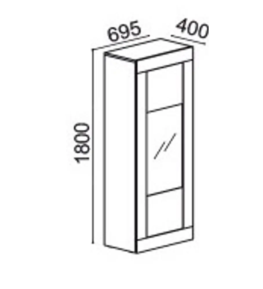 Cristaleira Madrid Carvalho Branco