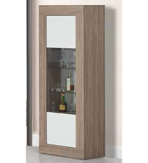 Cristaleira Madrid Nogal Branco