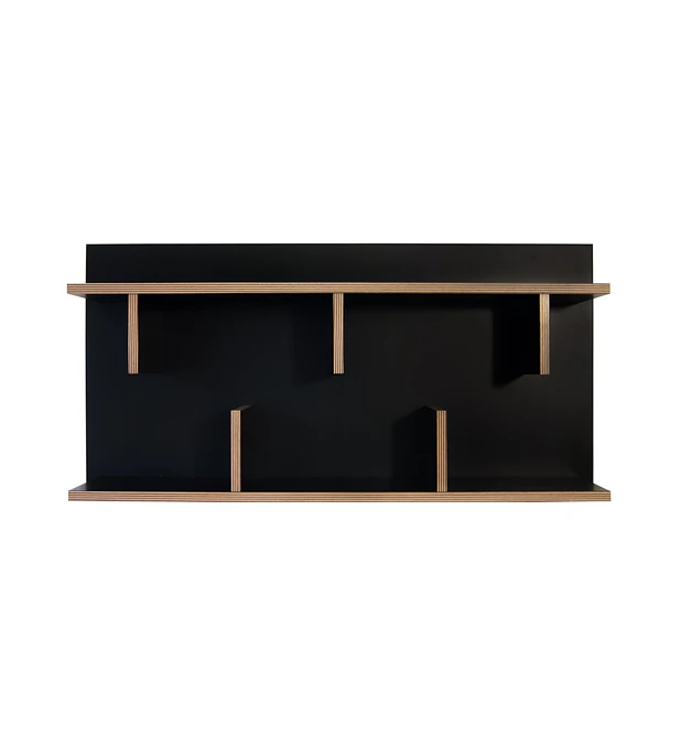 Prateleira Bern 90 Preto Plywood