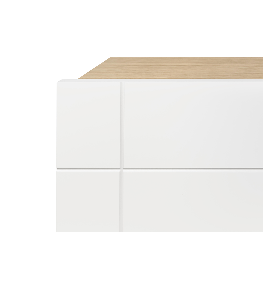 Mesa TV Cruz Carvalho Branco Puro