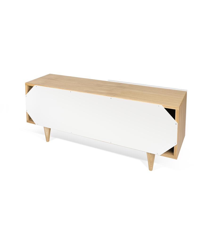 Mesa TV Cruz Carvalho Branco Puro