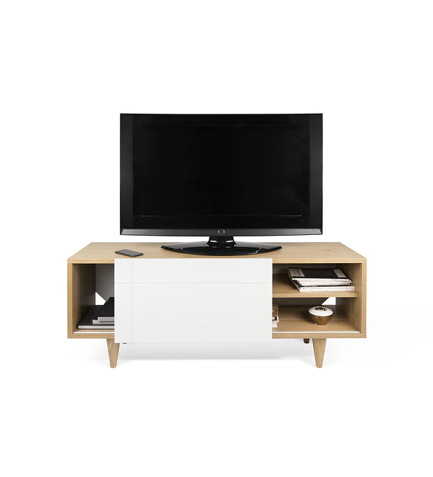 Mesa TV Cruz Carvalho Branco Puro