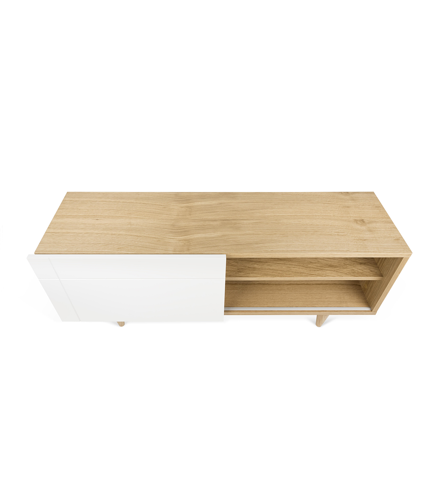 Mesa TV Cruz Carvalho Branco Puro