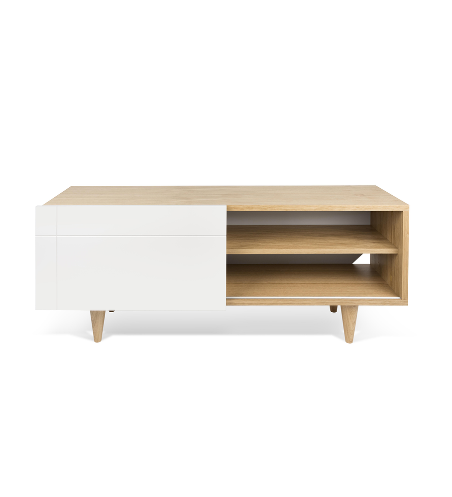 Mesa TV Cruz Carvalho Branco Puro