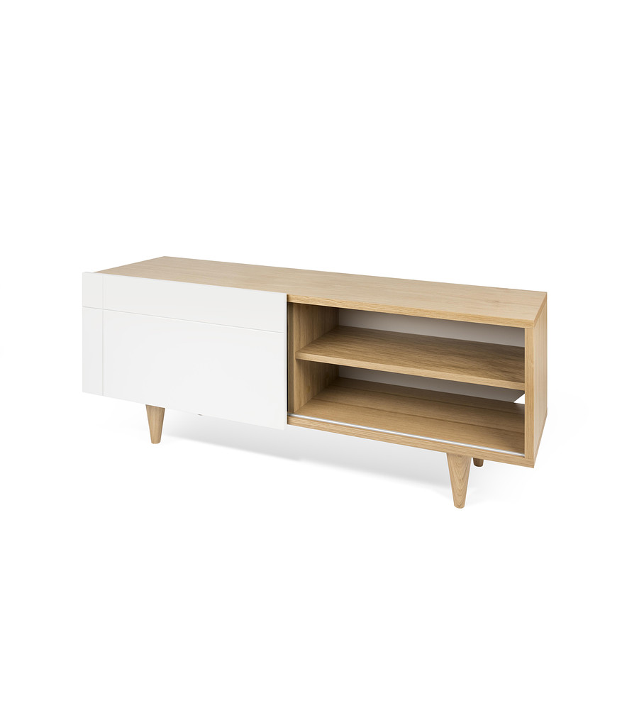 Mesa TV Cruz Carvalho Branco Puro