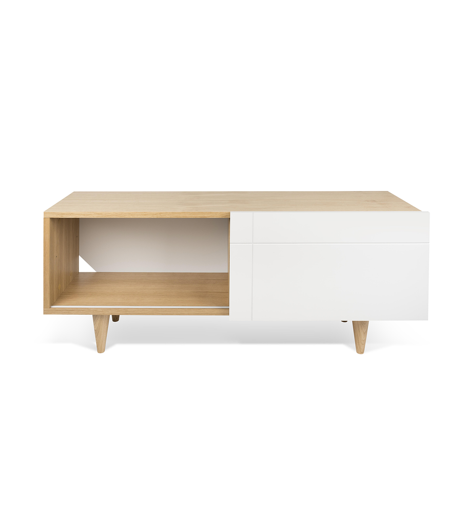 Mesa TV Cruz Carvalho Branco Puro