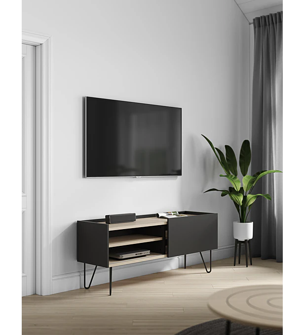 Mesa TV Nina Carvalho Claro Preto Puro