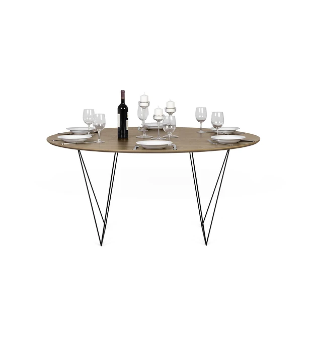 Row 150 Nogueira Metal Preto