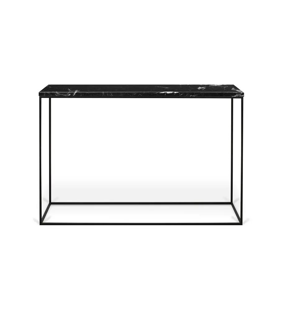 Gleam Mármore Consola Negro Marquina Preto