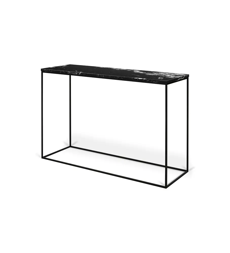 Gleam Mármore Consola Negro Marquina Preto