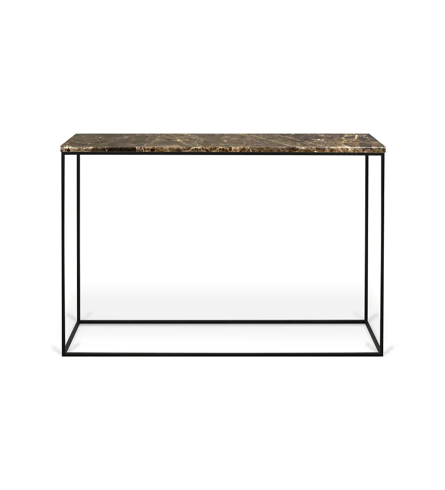 Gleam Mármore Consola Castanho Preto