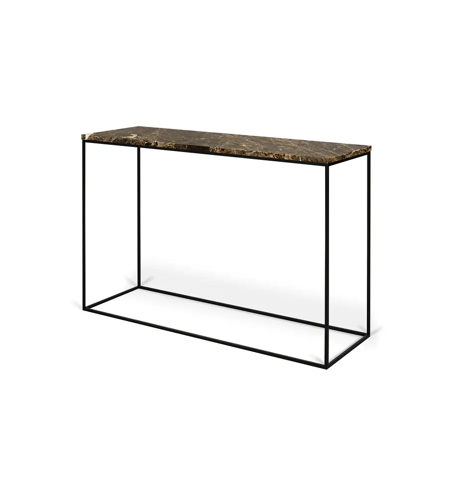 Gleam Mármore Consola Castanho Preto