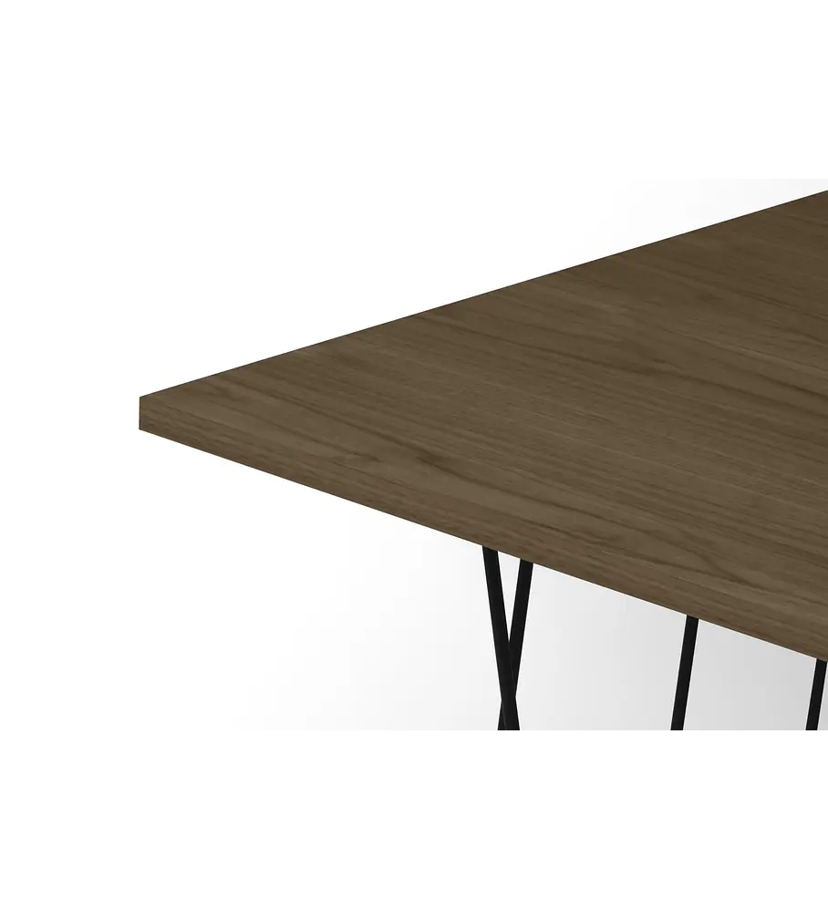 Consola Helix Nogueira Metal Preto