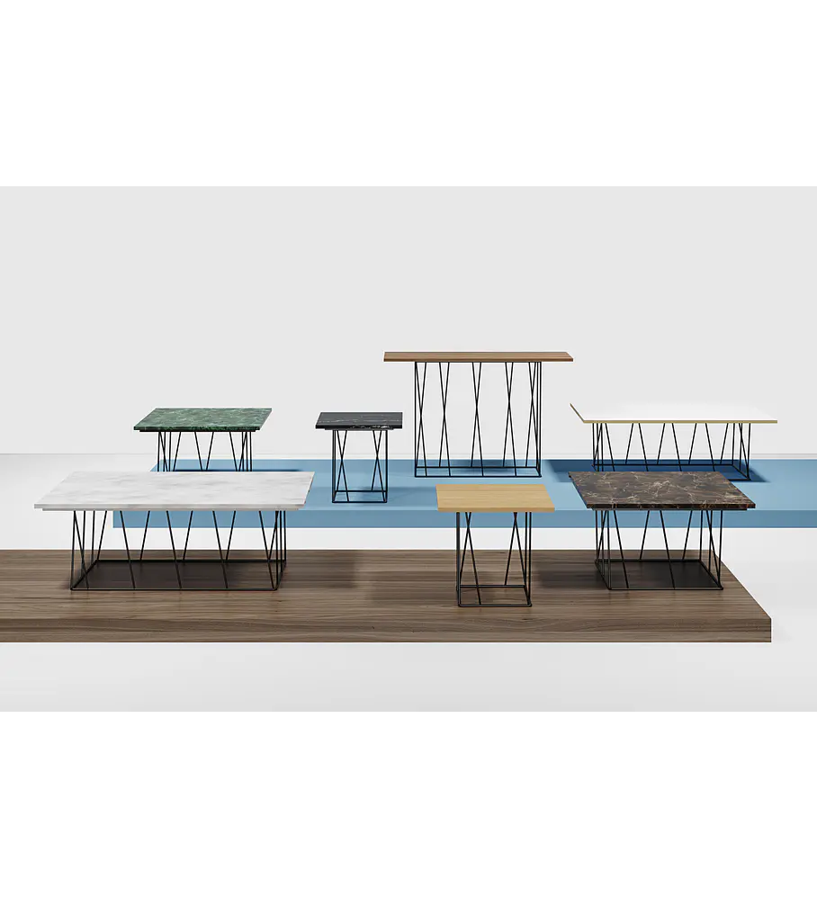 Consola Helix Nogueira Metal Preto