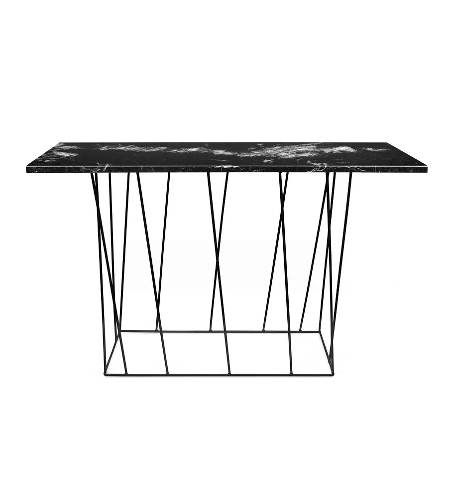 Helix Mármore Consola Negro Marquina Preto