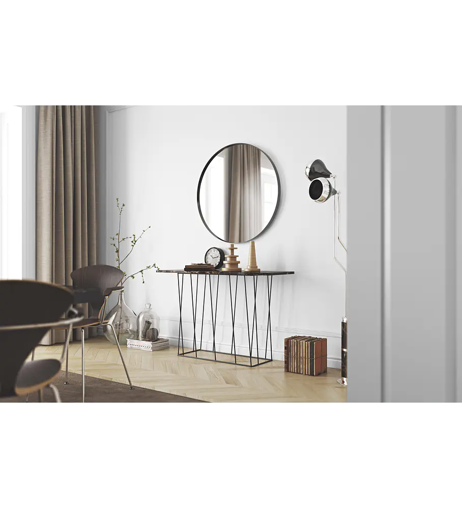 Helix Mármore Consola Castanho Preto