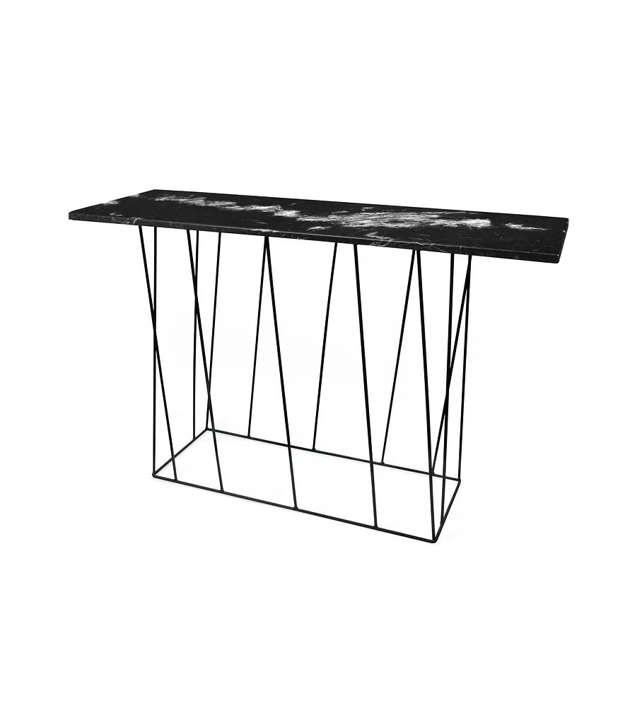 Helix Mármore Consola Negro Marquina Preto