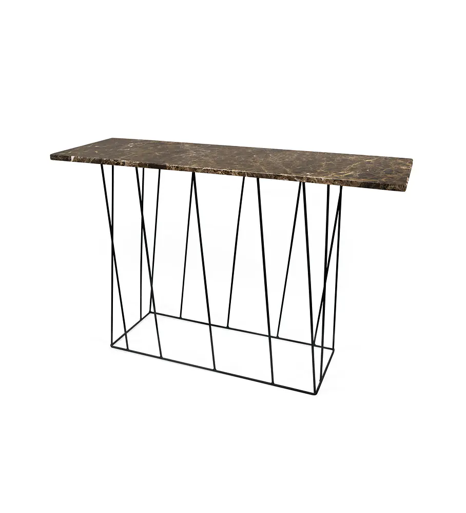 Helix Mármore Consola Castanho Preto