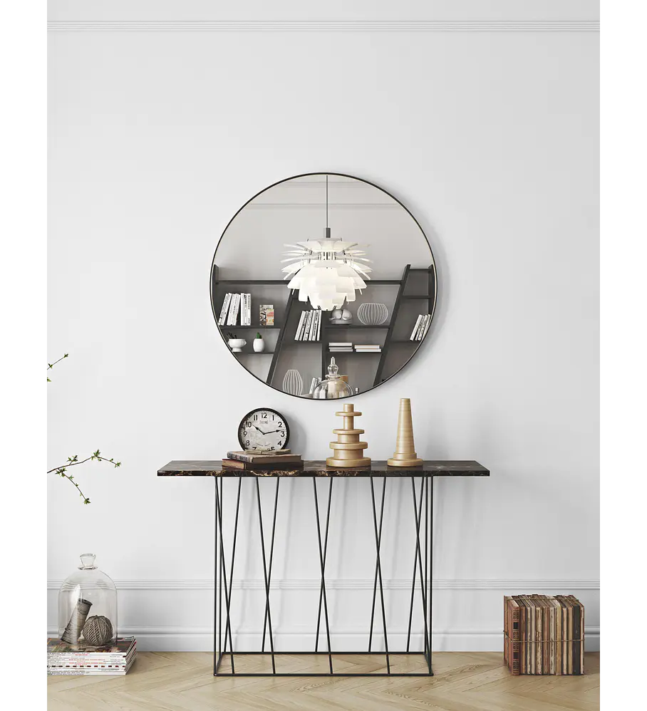 Helix Mármore Consola Castanho Preto