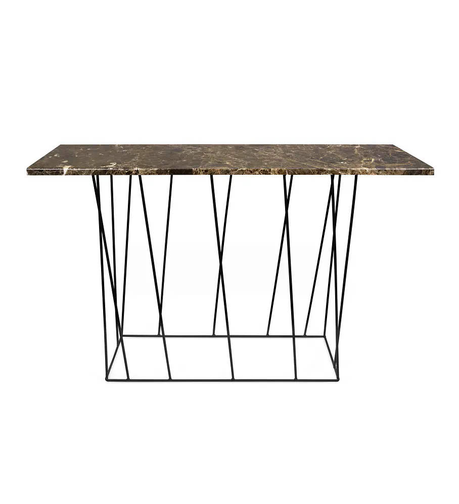 Helix Mármore Consola Castanho Preto