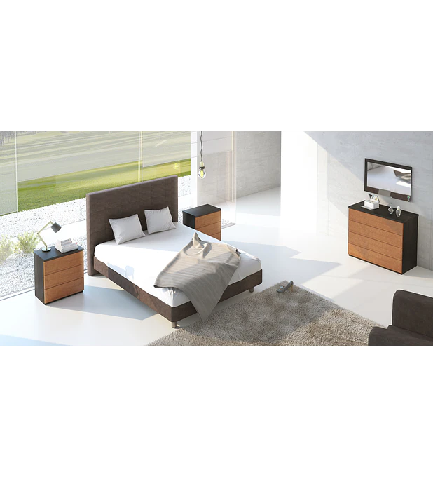 Quarto Casal Completo Cama Estofada  Izi 11